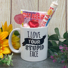 Load image into Gallery viewer, I Love Your Stupid Face Valentine's Mug