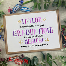 Load image into Gallery viewer, Exam Congratulations - Graduation Chocolate Box - Purple