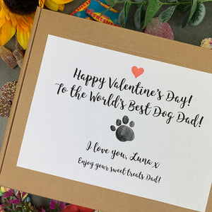 Personalised Pawfect Dog Dad Valentines Sweet Box