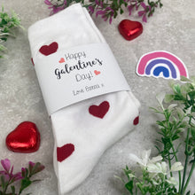 Load image into Gallery viewer, Happy Galentines Day- Heart Socks
