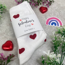 Load image into Gallery viewer, Happy Galentines Day- Heart Socks