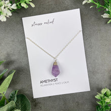 Load image into Gallery viewer, Amethyst Necklace - Stress Relief

