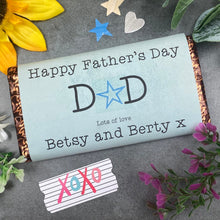 Load image into Gallery viewer, Happy Father's Day Dad Personalised Chocolate Bar