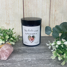 Load image into Gallery viewer, Personalised Photo Candle - This Auntie Is Loved By