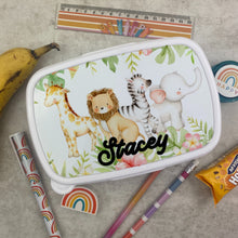 Load image into Gallery viewer, Personalised Jungle Animals Lunchbox-The Persnickety Co
