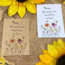 Load image into Gallery viewer, Mummy When I Grow Up Mini Kraft Envelope with Wildflower Seeds-6-The Persnickety Co