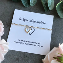 Load image into Gallery viewer, A Special Grandma Beaded Heart Charm Bracelet-2-The Persnickety Co
