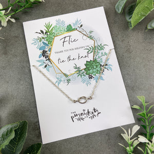 Wedding Knot Necklace Fern Design