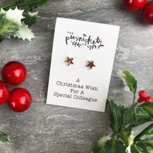 Load image into Gallery viewer, A Christmas Wish For A Special Colleague - Star Earrings-The Persnickety Co