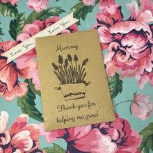 Load image into Gallery viewer, Mummy Thank You For Helping Me Grow Mini Kraft Envelope with Wildflower Seeds-5-The Persnickety Co
