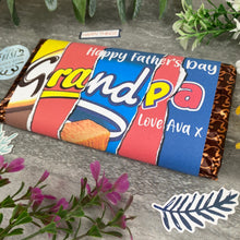 Load image into Gallery viewer, Happy Father's Day Grandpa Personalised Chocolate Bar