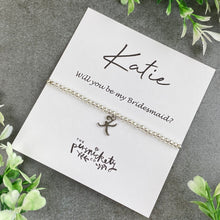 Load image into Gallery viewer, Bridesmaid Initial Beaded Bracelet-2-The Persnickety Co
