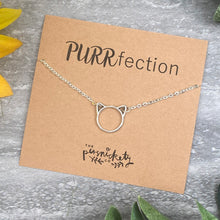 Load image into Gallery viewer, Silver Cat Necklace - Purrfection