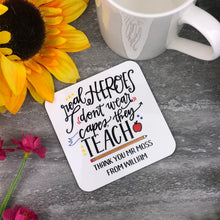 Load image into Gallery viewer, Personalised Teacher Coaster