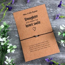 Load image into Gallery viewer, Daughter You Make My Heart Smile Wish Bracelet-5-The Persnickety Co