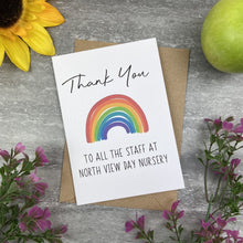 Load image into Gallery viewer, Personalised 'Thank You To All The Staff' Card