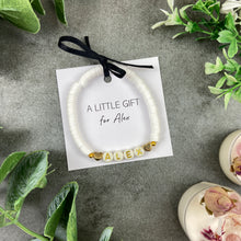 Load image into Gallery viewer, Personalised Name Bracelet With Hearts