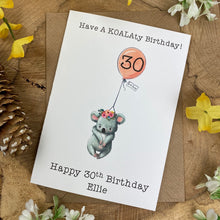 Load image into Gallery viewer, KOALAty Birthday - Personalised Card-6-The Persnickety Co