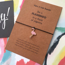 Load image into Gallery viewer, Be a Flamingo in a Flock of Pigeons - Enamel Charm-4-The Persnickety Co