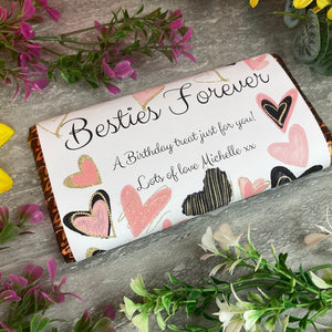 Personalised Besties Forever Birthday Chocolate Bar-The Persnickety Co