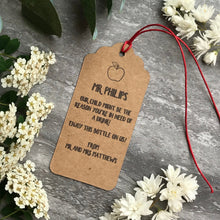 Load image into Gallery viewer, Enjoy This Bottle On Us! Teacher Wine Tag-The Persnickety Co