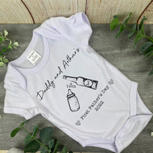 Load image into Gallery viewer, Beer & Bottle First Father's Day Bib and Vest