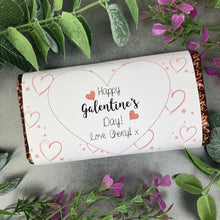 Load image into Gallery viewer, Heart Happy Galentine's Day Chocolate Bar