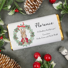 Load image into Gallery viewer, Christmas Rabbit Personalised Chocolate Bar-The Persnickety Co