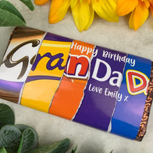 Load image into Gallery viewer, Personalised Grandad Birthday Chocolate Bar