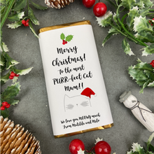 Load image into Gallery viewer, Merry Christmas Purrfect Cat Mum - Christmas Chocolate Bar