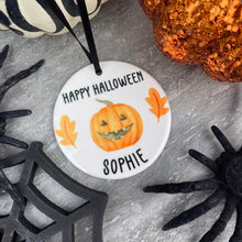 Load image into Gallery viewer, Happy Halloween Pumpkin Hanging Decoration
