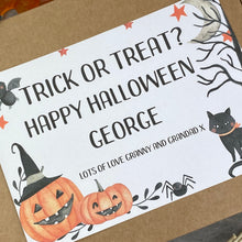 Load image into Gallery viewer, Trick Or Treat? Personalised Halloween Sweet Box-6-The Persnickety Co