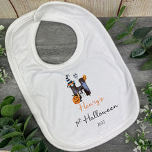 Load image into Gallery viewer, Halloween Initial Baby Bib