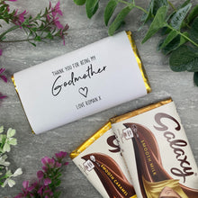 Load image into Gallery viewer, Personalised Godmother Thankyou Chocolate Bar