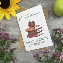 Load image into Gallery viewer, Personalised 'Thank You For Being The Best Teacher Ever'