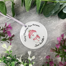Load image into Gallery viewer, Merry Christmas - Personalised Cute Snowman Hanging Decoration