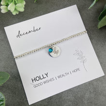 Load image into Gallery viewer, Birth Flower & Birthstone Beaded Bracelet