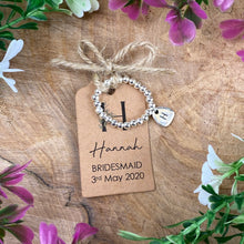 Load image into Gallery viewer, Cute Bridesmaid Beaded Ring With Initial-The Persnickety Co