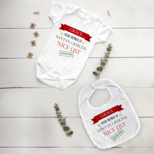 Load image into Gallery viewer, Nice List Christmas Bib and Vest-The Persnickety Co
