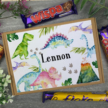 Load image into Gallery viewer, Personalised Dinosaur Chocolate Bar Box