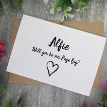 Load image into Gallery viewer, Personalised Page Boy Thankyou Card