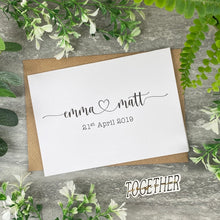 Load image into Gallery viewer, Couples Personalised Wedding Card-4-The Persnickety Co