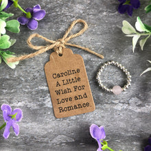 Load image into Gallery viewer, A Little Wish For Love and Romance - Rose Quartz Stretch Ring-5-The Persnickety Co