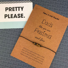 Load image into Gallery viewer, Dads Like You Are Precious And Few Wish Bracelet-The Persnickety Co