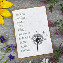 Load image into Gallery viewer, Those We Love Don't Go Away Plantable Seed Card