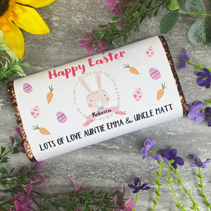 Personalised Happy Easter Chocolate Bar