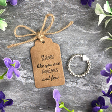 Load image into Gallery viewer, Sisters Like You Are Precious & Few Stretch Ring-9-The Persnickety Co