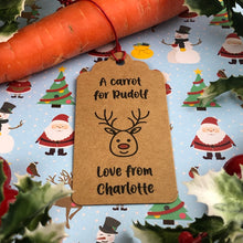Load image into Gallery viewer, Personalised Rudolph's Carrot Tag-7-The Persnickety Co