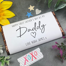 Load image into Gallery viewer, Happy First Father's Day Personalised Chocolate Bar