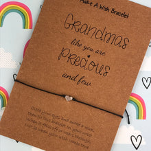 Load image into Gallery viewer, Grandmas Like You Are Precious And Few Wish Bracelet-5-The Persnickety Co